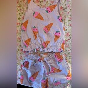 Zara Orange and White Kids Set